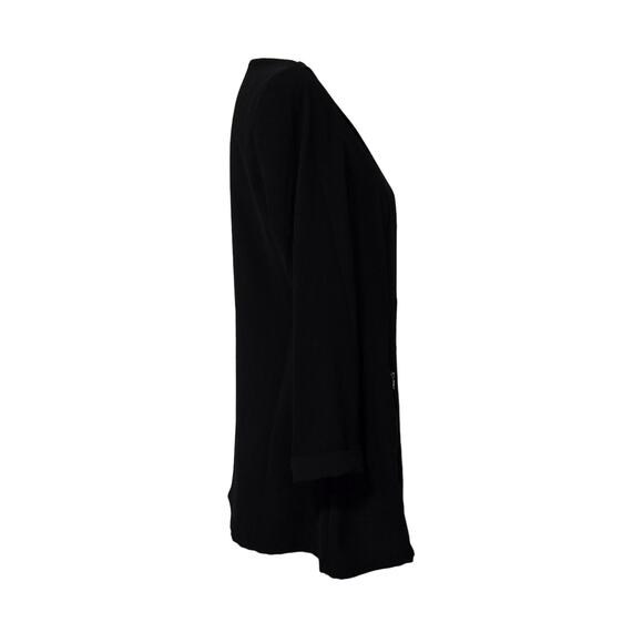 Alfani Black Blazer Size Medium Petite Zippered Pockets Career Preppy Event - Picture 4 of 12